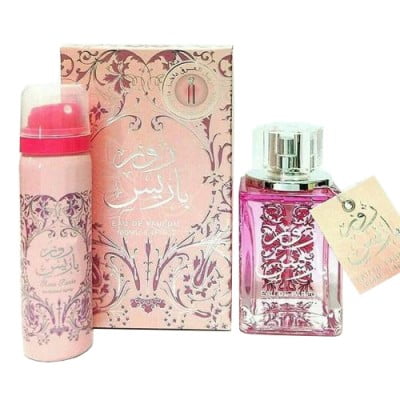 Rasheed-Parfum-Arabesc-Original-Ard al Zaafaran-Rose Paris Apa De Parfum 100ml + Deodorant Spray 50ml-100 ml