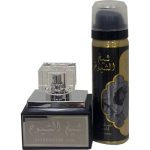 Sheikh Al Shuyukh Black Apa de Parfum 50ml + Deodorant Spray 50ml by Lattafa Perfumes 50 ml - Parfum arabesc original import Dubai - imagine 2